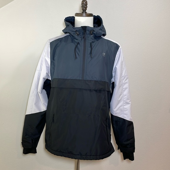 Mens Liquid GOLDEN JKT Pullover Snowboarding Coat Skiing Black/Charcoal Size M - Picture 3 of 16